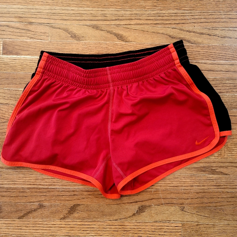 Nike DRI fit running shorts red & black